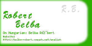 robert belba business card